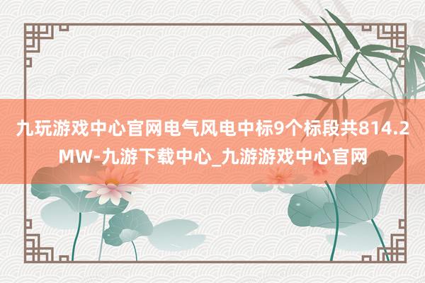 九玩游戲中心官網電氣風電中標9個標段共814.2MW-九游下載中心_九游游戲中心官網